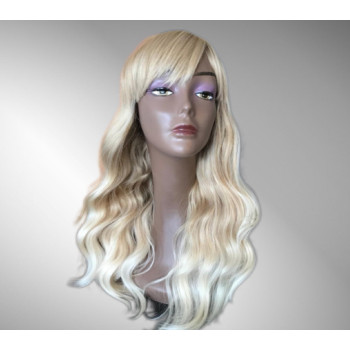 Peruca cu breton wave blonde 